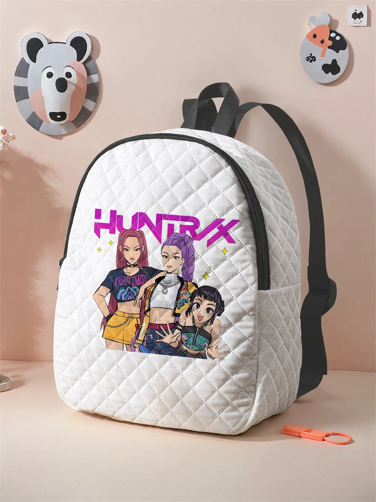 Blossom, Bubbles, повседневный стеганый компактный рюкзак с бриллиантами, подходит для улицы, путешествий, кампуса, подходит для мужчин и женщин