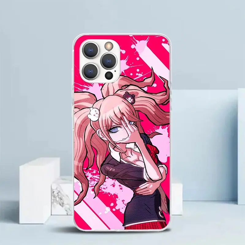 Danganronpa Enoshima Junko Silicon Call Phone Case For Apple iPhone 16 15 14 11 Pro Max 13 Plus 12 Mini 7 8 + X XR XS SE Cover S