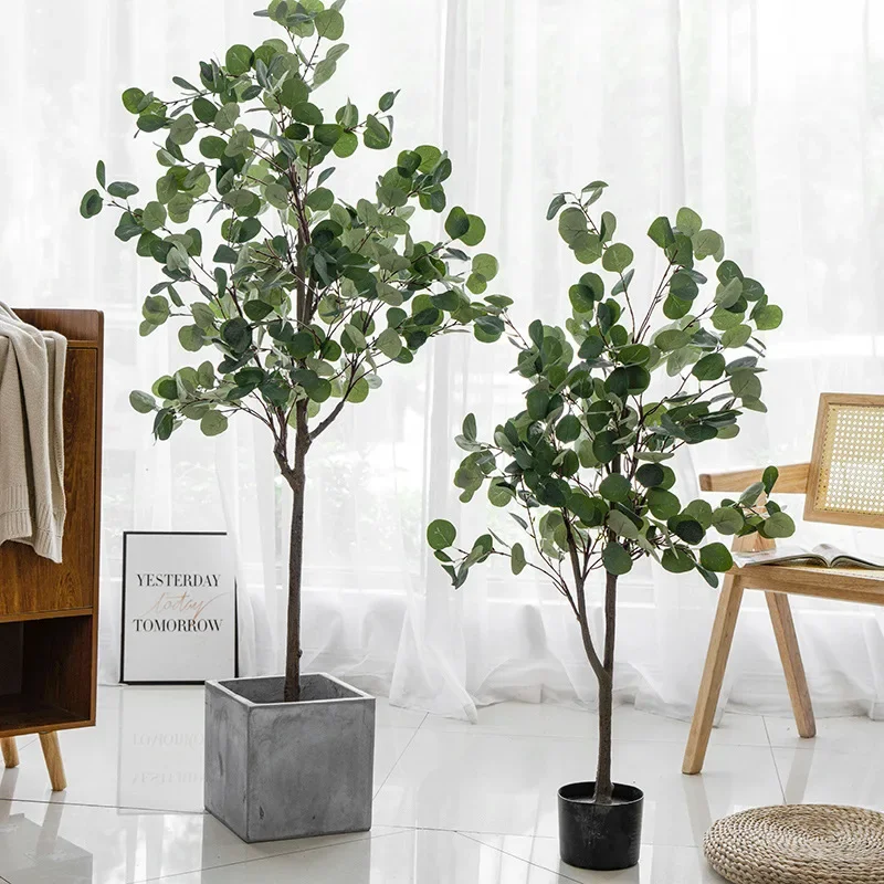 Nordic ins wind simulation tree green plant potted eucalyptus large indoor living room fake plant