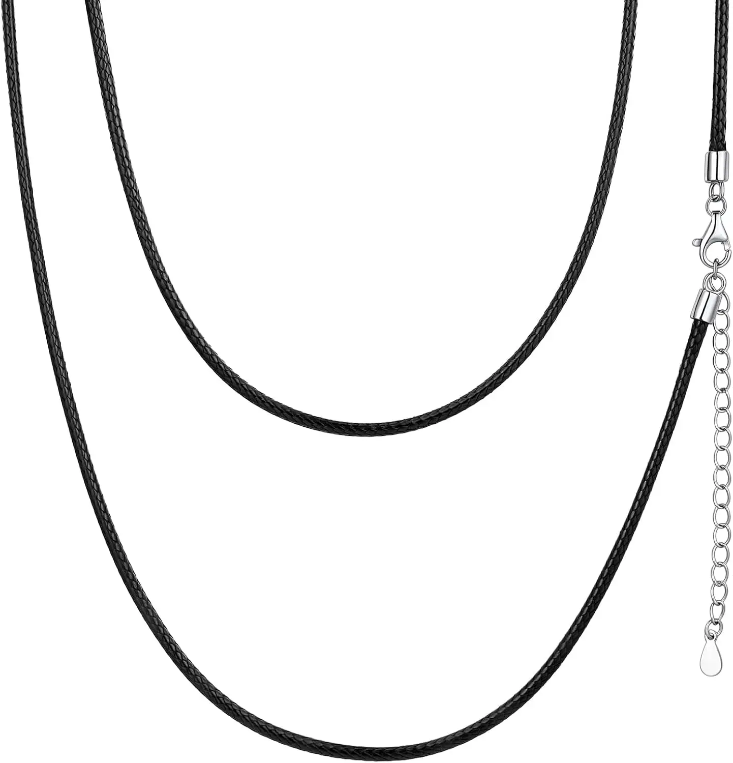 

Водонепроницаемый плетеный кожаный шнурок Chainshouse черного цвета с застежкой, для мужчин и женщин, для самостоятельного изготовления цепочек для кулонов, доступна кастомизация