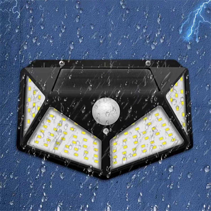 

New Upgrade Solar Street Light 4Pcs Outdoor Solar Wall Lamp PIR Motion Sensor Powered Sunlight for Garden Courtyard Yard Camping
