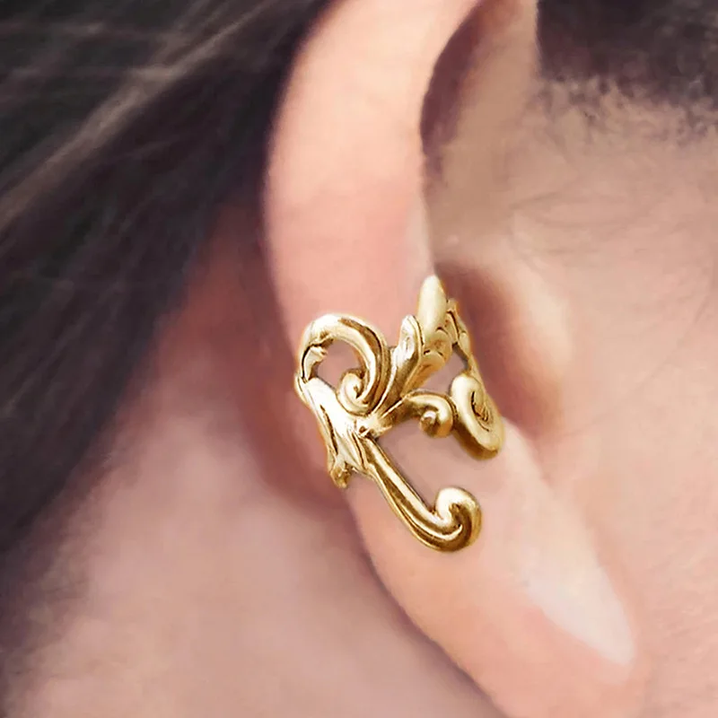 Pendientes de Clip de estilo étnico para mujer, joyería usable diaria, Piercing falso delicado para cartílago, accesorios de estilo Vintage, 2024