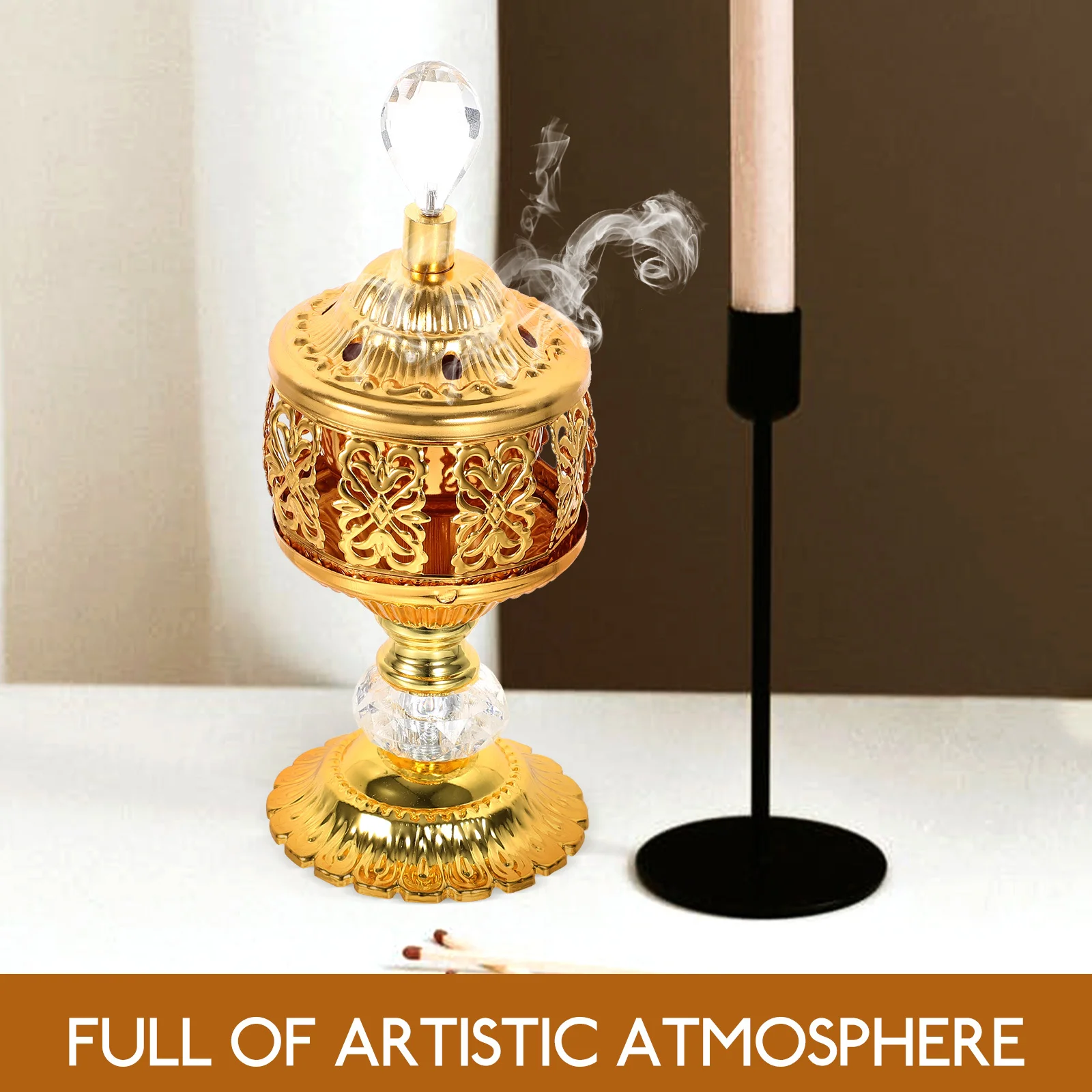 

Декоративная металлическая курильница в европейском стиле, ароматический декор для релаксации и подарков, курильница, металлическая курильница