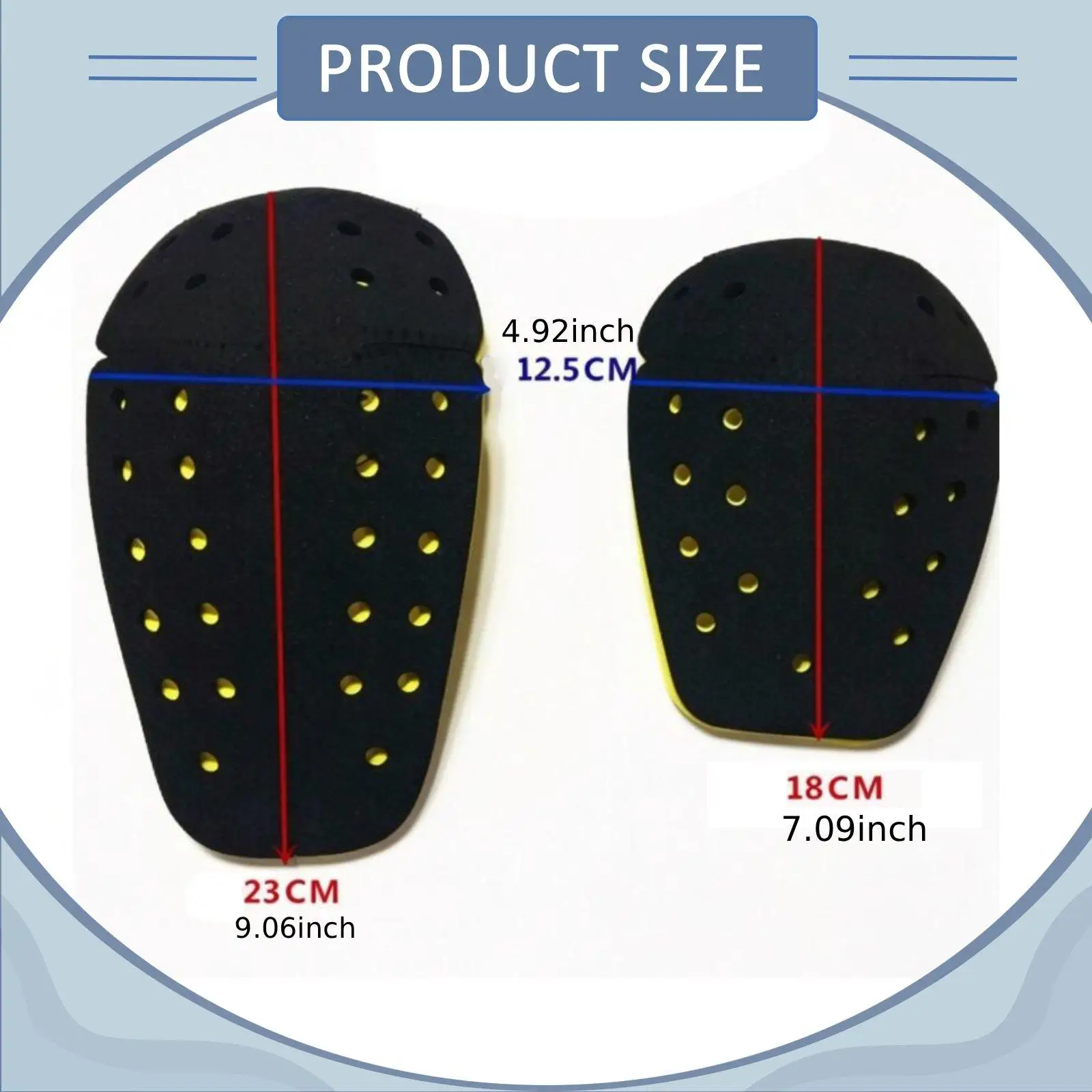 Motorcycle Protector Inserts EVA Elbow Shoulder Pads Removable Inner Protectors for Motorbike Jackets