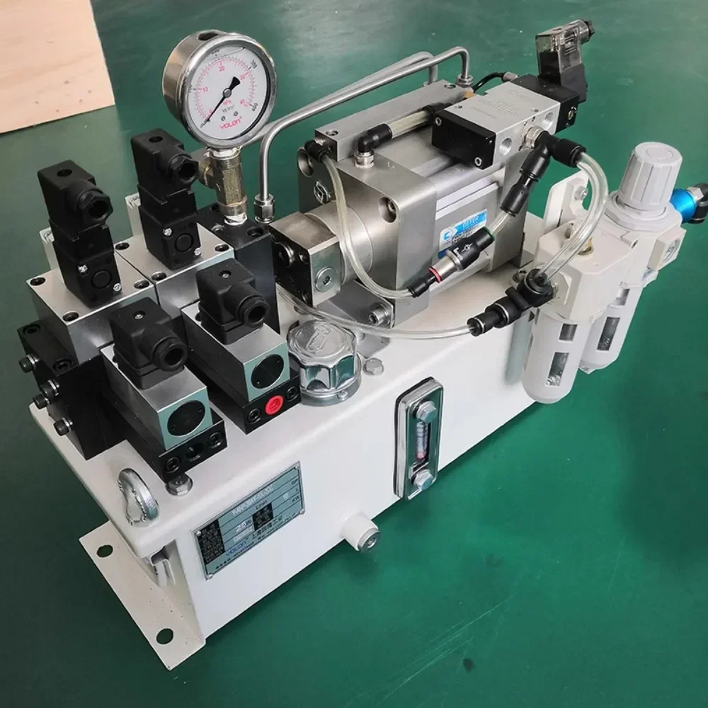 Booster cylinder of environmental protection controller for pneumatic small pump assembly of hydraulic station