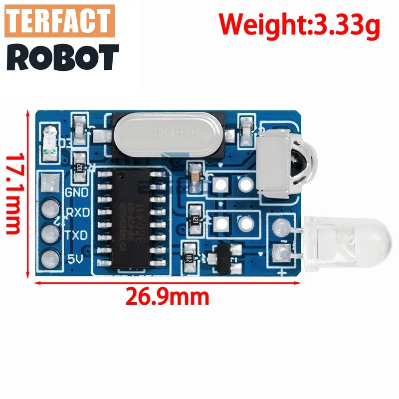 1~10PCS TERFACT ROBOT  5V IR Infrared Remote Decoder Encoding Transmitter Receiver Wireless Module Quality in Stock for arduino
