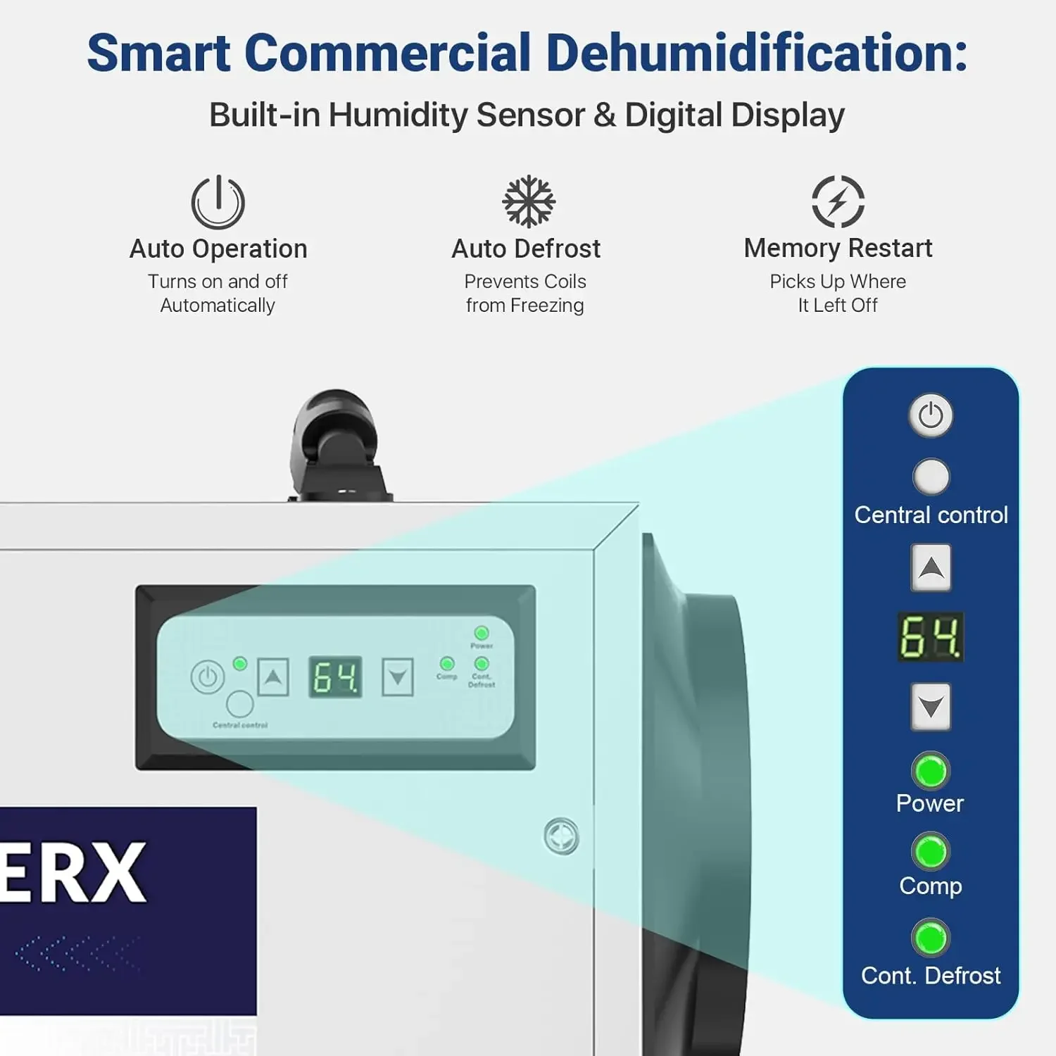 Basum merangkak ruang Dehumidifier 113 Pint dengan terus menerus selang pembuangan kompak komersial industri rumah Dehumidifier