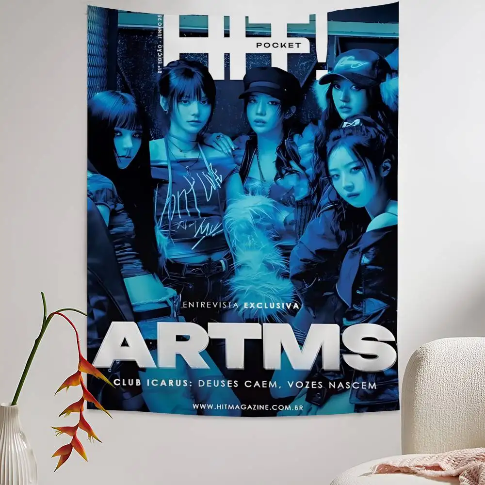 Popular A-Artms Kpop Band Hanging Bohemian Tapestry Bohemian Wall Tapestries Mandala Cheap Hippie Wall Hanging