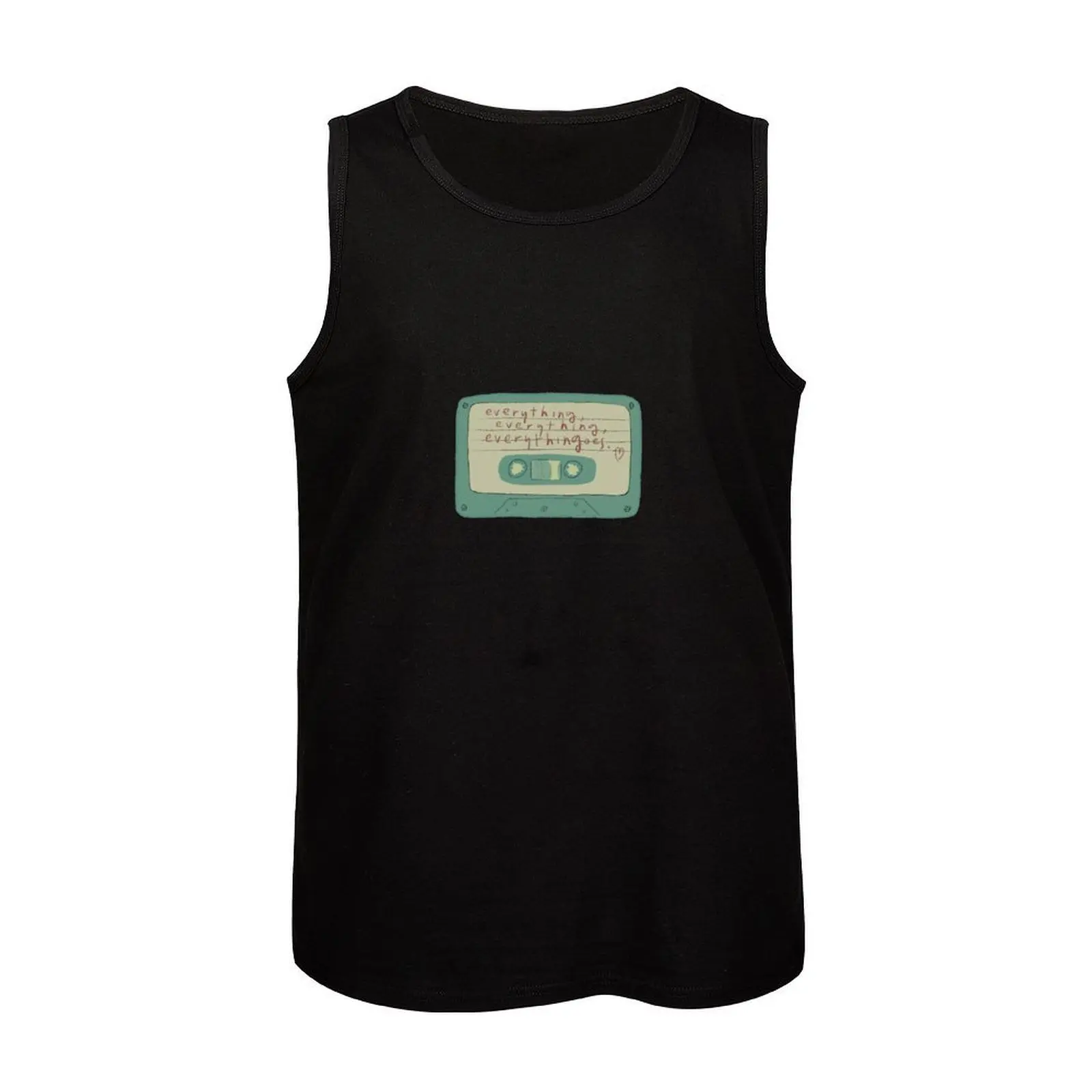 كل شيء كاسيت تانك توب أنيمي تي شيرت بلا أكمام ملابس كمال الاجسام رجل