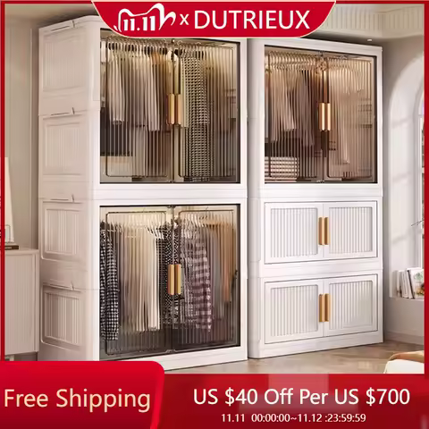 Foldable Open Closet Organizer Bedroom Partitions Clothes Wardrobe Living Room Shelves Display Guarda Roupa Furniture For Room