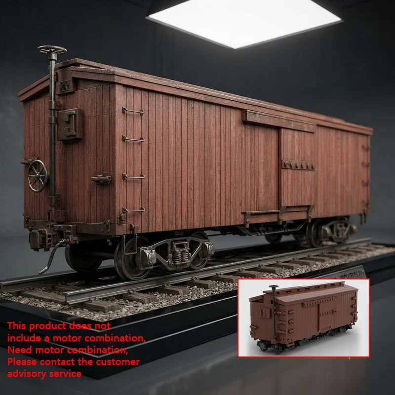qwert 610PCS City Car Model MOC Building Bricks Brown Train Boxcar Modular Technology Children Holiday Gifts Assemble Toys Suit