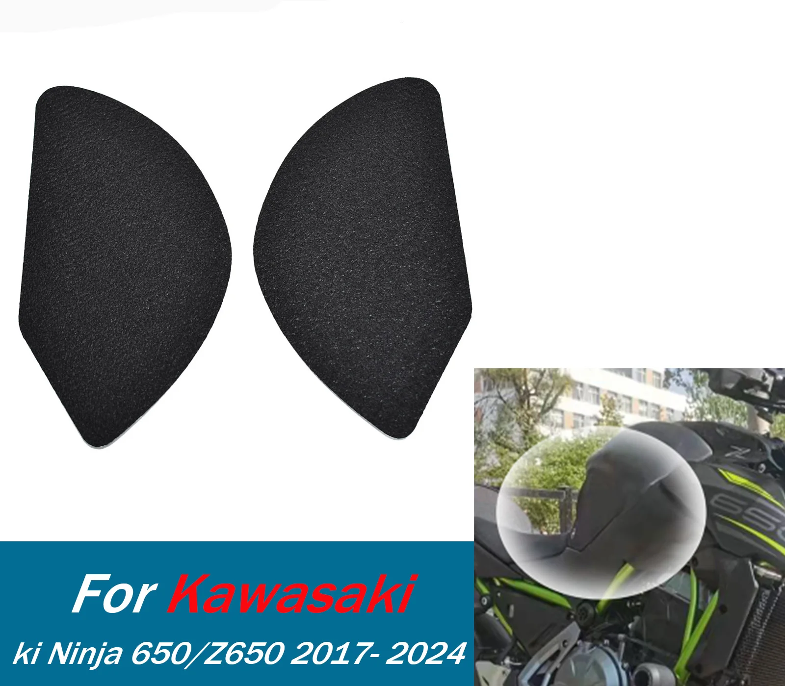 

Для Ninja Z 650, тяговая боковая накладка на бак, газовое топливо, наколенник, наклейка для Kawasaki Ninja 650 Z650 2017-2024, наклейки на мотоцикл