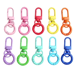 10PCS Colorful Lobster Clasp Hooks Metal Plated Clasps with Coil For DIY Jewelry Making Dog Keychain Bracelet Accessories