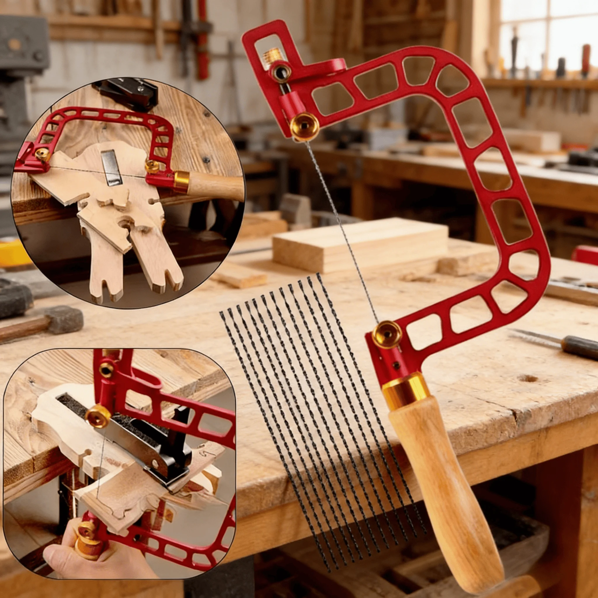 

Пила для фигурной резки с алюминиевой рамой, проволочная пила для рисования криволиний с алмазной проволокой для деревообработки, керамики, травы и точной резки