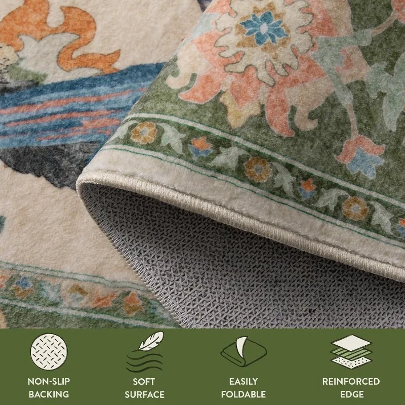 Floral Birds Carpets for Living Room Home Decor Bedroom Bedside Rug Soft Non Slip Machine Washable Floor Mat Ковер Tapis السجاد - Image 5