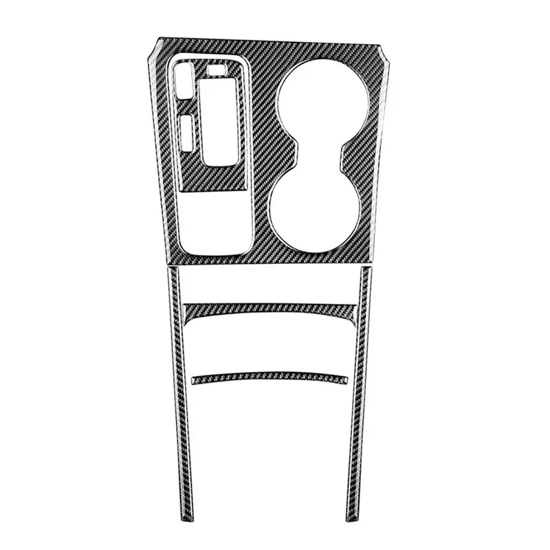 

Накладка на центральную консоль M45K для Kia Stinger 2018-2023: панель переключения передач, держатель для стаканов, отделка из настоящего карбона