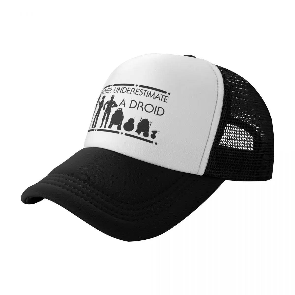 

Never Underestimate a Droid Baseball Cap fishing hat birthday Beach Bag Bobble Hat Women's Beach Outlet Men's