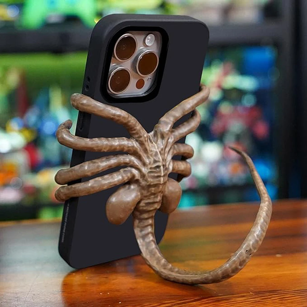 Facehugger Phone Holder Adjustable Mobile Phone Stand with Alien Octopus Tentacles Creative Phone Support Halloween Decor Props