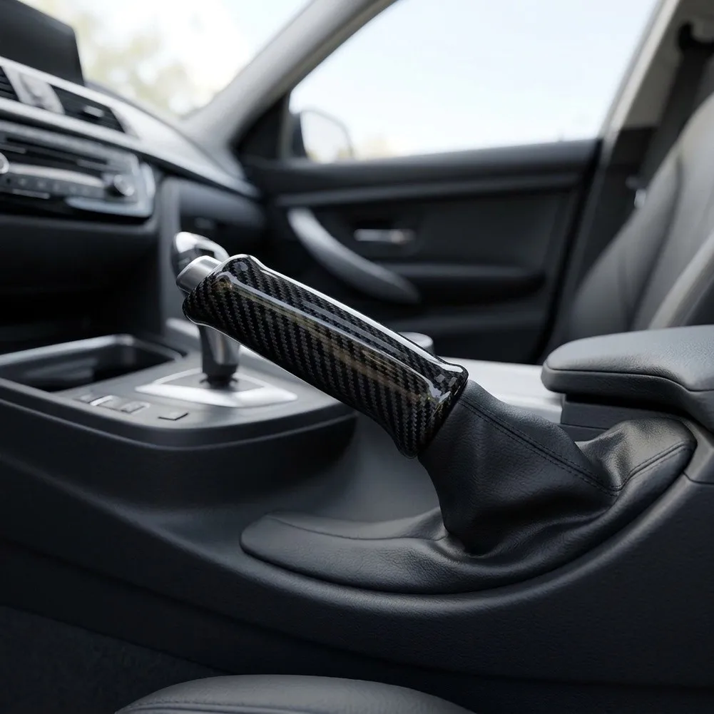 Brake Handle Cover Center and Front Placed Carbon Fiber Car Handbrake Brake Handle Cover Trim for BMW E46 for e90 E92 F30 F32