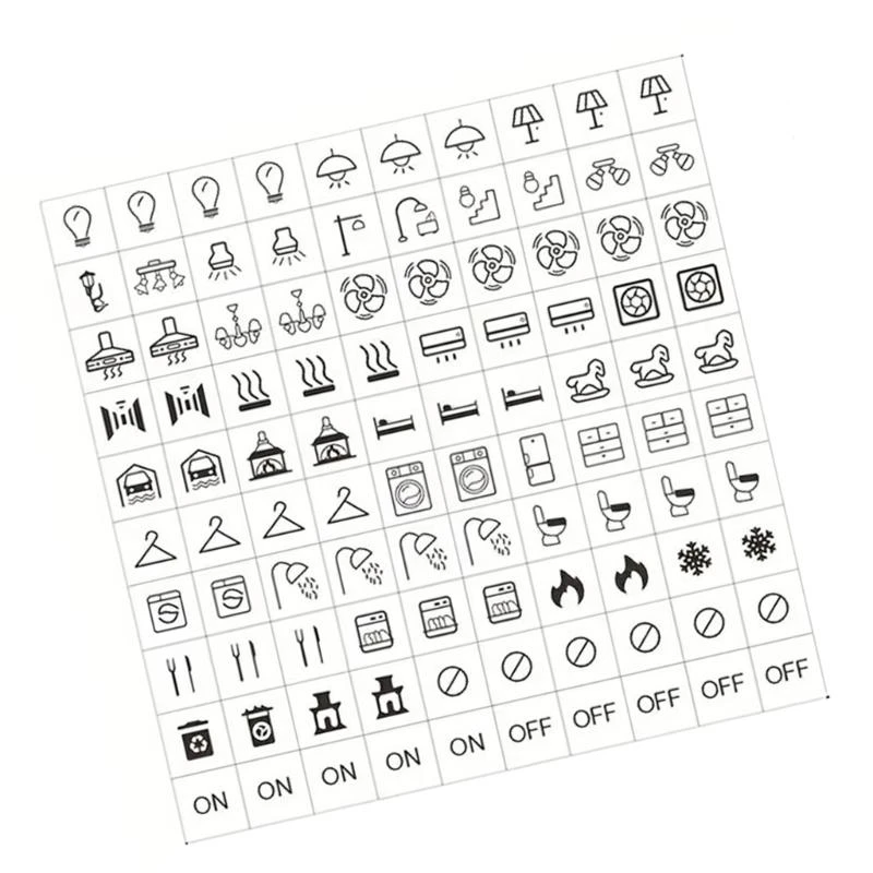 Waterproof Switchs Panel Labels for Kitchen Home Light Switchs Label Sticker