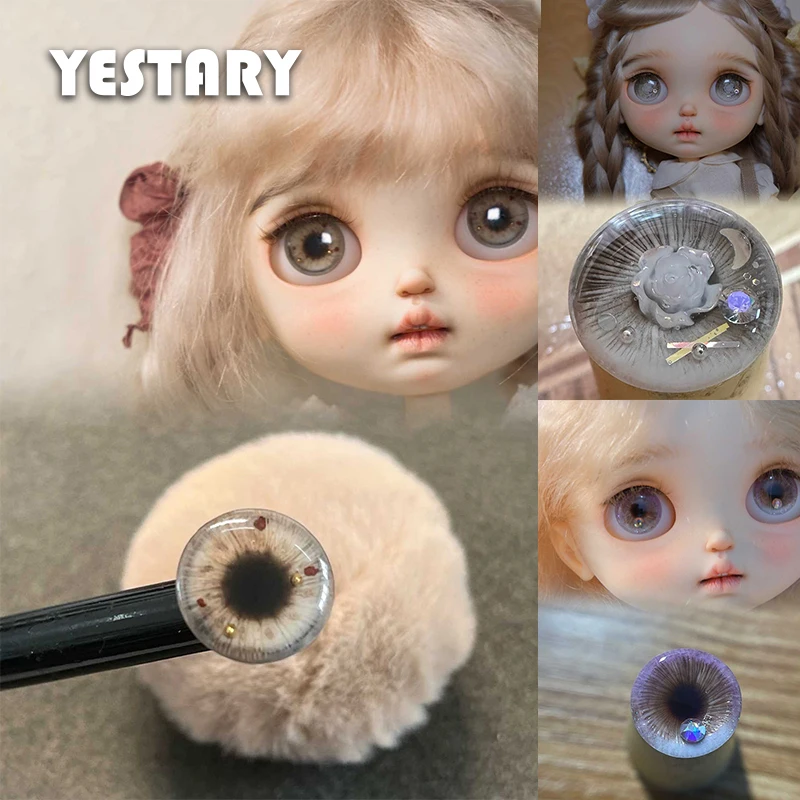 

YESTARY BJD Doll Accessories Eyes 14mm For Blythe Eye Pieces Diy Handmade Drip Sparkling Eyes For Toys BJD Dolls Eye Pieces