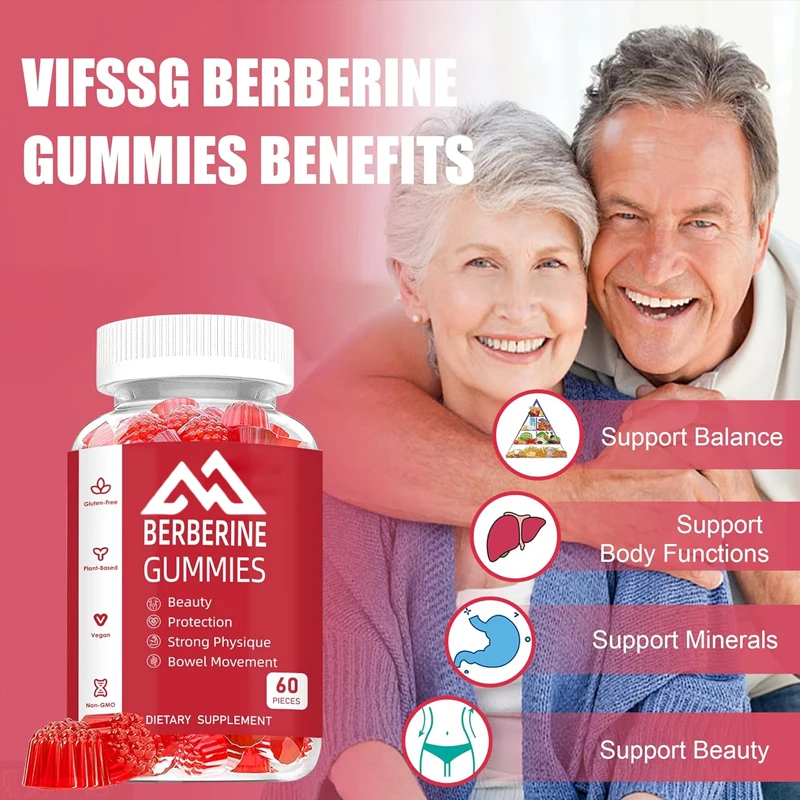 

Berberine contains Ceylon cinnamon gummies, sugar free aspartic acid containing magnesium glycinate and Irish seaweed,60 gummies