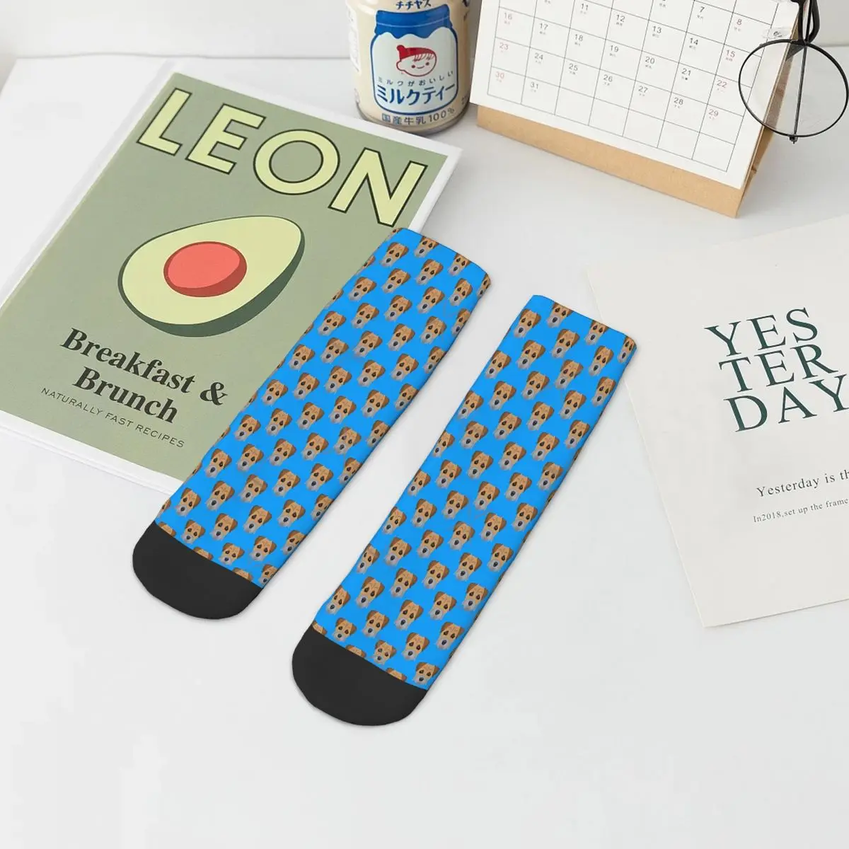 Border Terrier-Chaussettes de rinçage Pop Art pour hommes et femmes, bas d'été en polyester