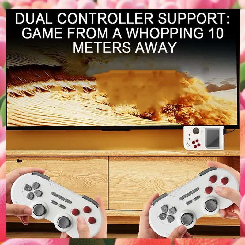

K8 Video Game Console 3D PSP 4K HD Output Open Source System Dual Controller 2.4G Fast Cooling Video Game Console 128G Durable-A