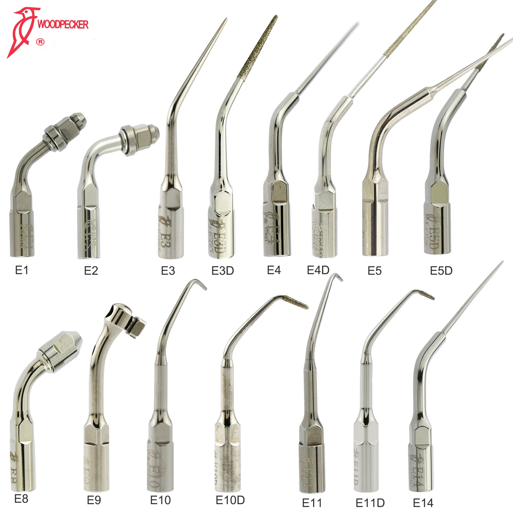 Woodpecker DTE Dental Ultrasonic Scaler Tip Endodontic Endo Tips Perio Scaling Cleaning Head Dentistry Equipment Dentist Tools