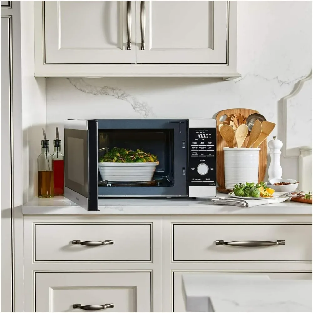1100 واط مع مستشعر Genius Cook وفرن ميكروويف أوتوماتيكي على سطح الطاولة، 1.3 قدم مكعب، من الفولاذ المقاوم للصدأ