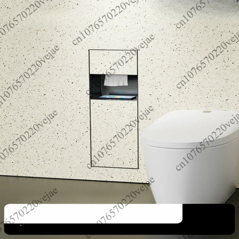 2026 Upgraded Recessed Stainless Steel Trash Can, In-Wall Tissue Box Combo Space Saving for Bathroom Easy Install