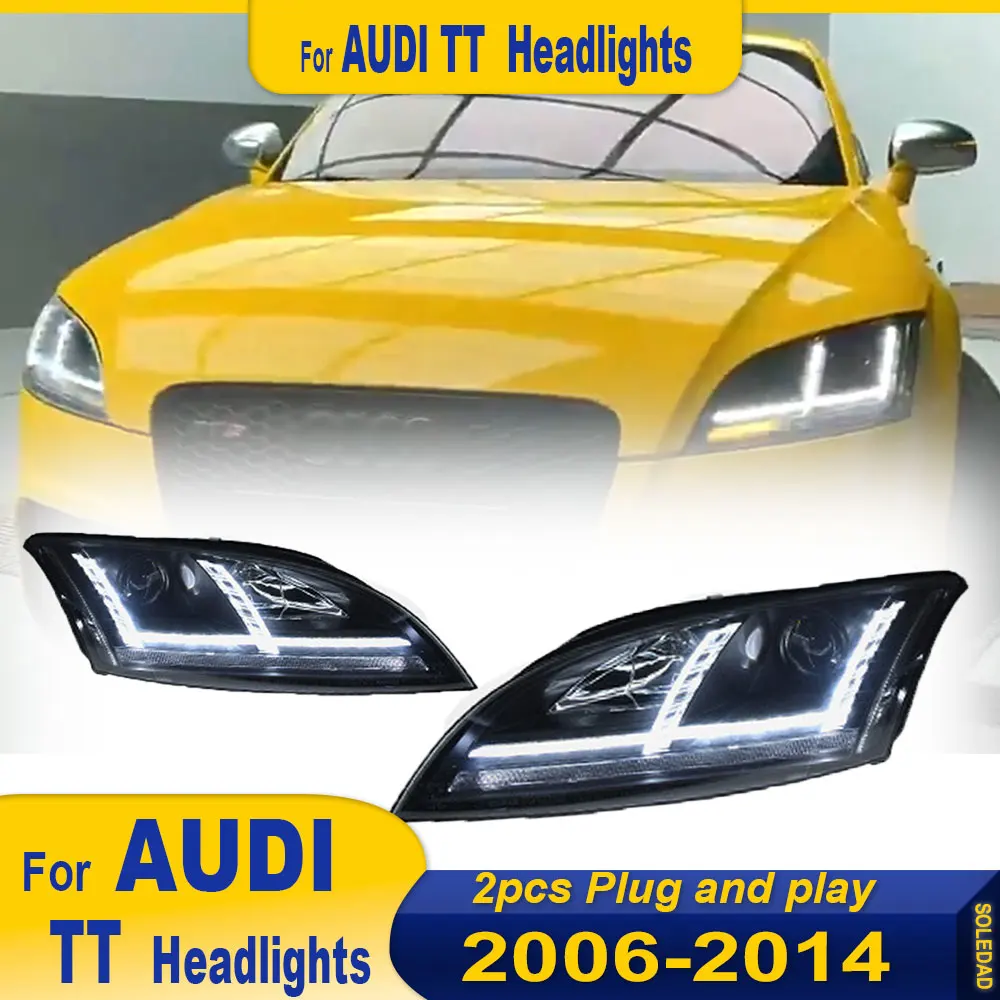 Headlight For Audi TT 2006 2007 2008 2009 2010 2011 2012 Headlight Assembly LED Lights DRL Signal Plug And Play Daytime Running