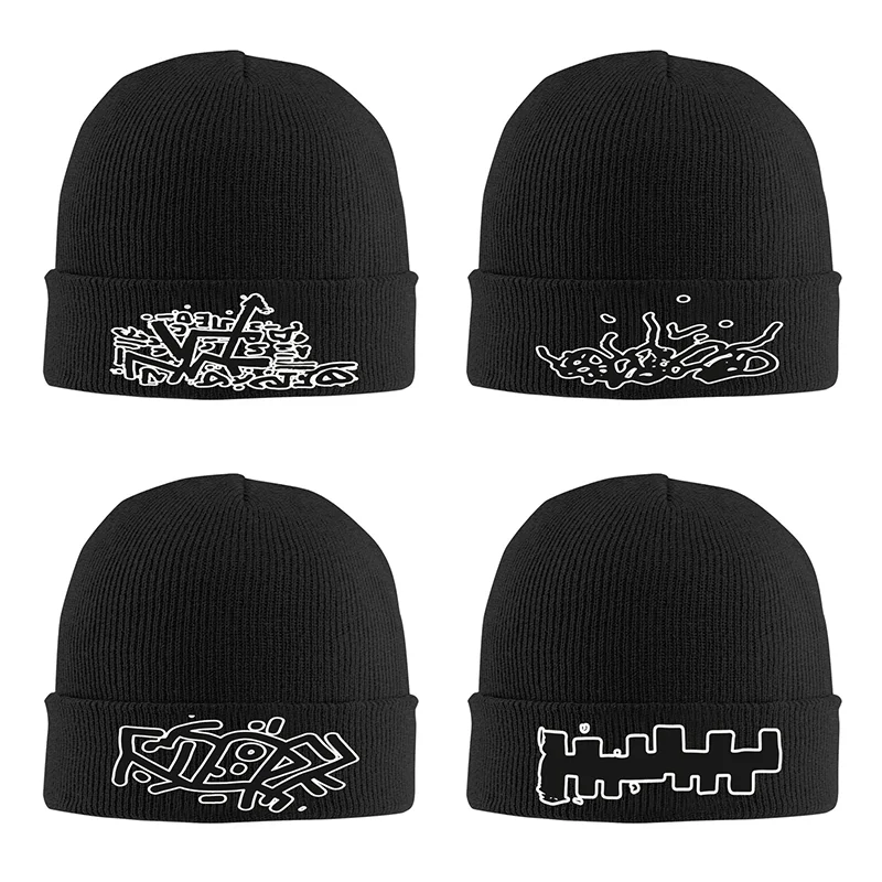 

NEW Y2K Trend Printed Unisex Knitted Hat Outdoor Warm Men Solid Color Crimping Skullies Beanie Cap Hip Hop 2025 Winter Ski Caps