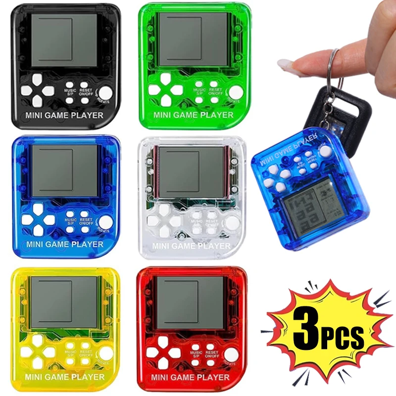 Portable Pocket Mini Classic Game Machine Keychain Children's Handheld Retro Nostalgic Game Console With Keyring Kids Toys Gift