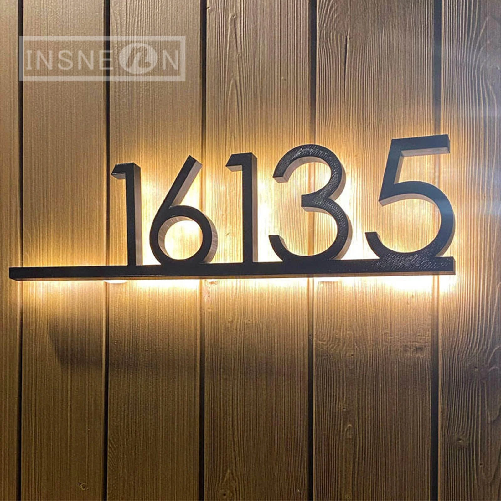 Marqueur de porte étanche en acier inoxydable, plaque de porte, numéro, 3D, LED, lumière lumineuse, adresse, extérieur, intérieur, bureau, décoration d'intérieur