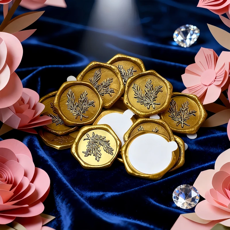 

Personalized Hexagonal Wax Seal Stickers with Self Adhesive Tape Custom Handicrafts Stamps for Design LOGO Monogram Wax Seals