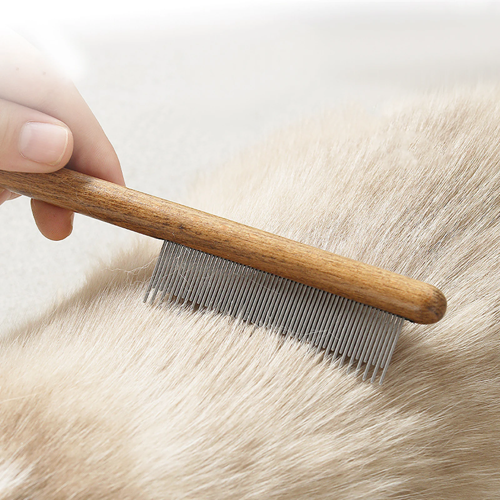 Wood Pet Comb Cat Grooming Tool Kitten Trimming Deshedding Comb Brush Accessories for Small Pets Cats Rabbits Hair Supplies