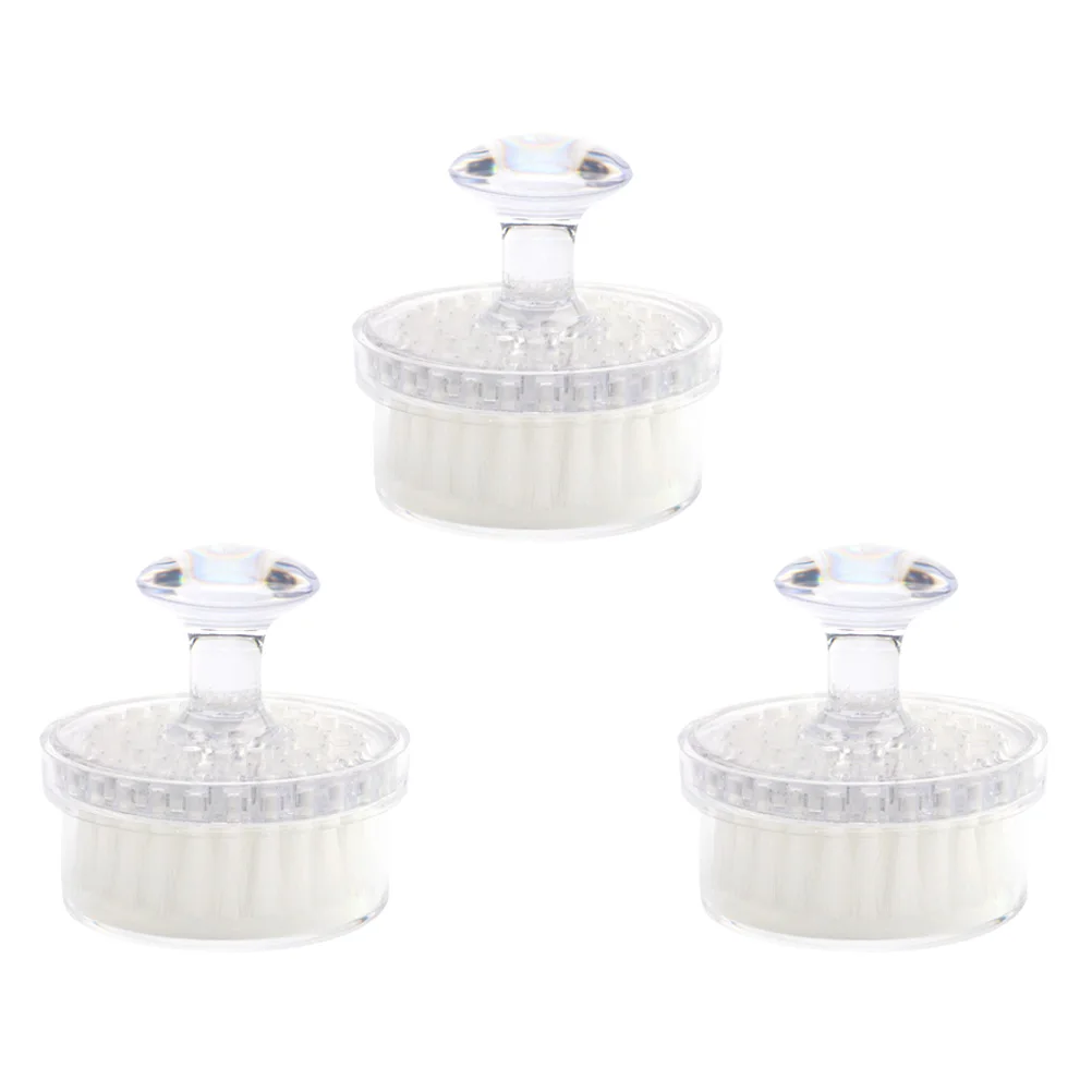 3 قطعة فرشاة الوجه قسط الألياف دليل منظف الوجه للتنظيف العميق التقشير المسام Unclogging أداة العناية بالبشرة