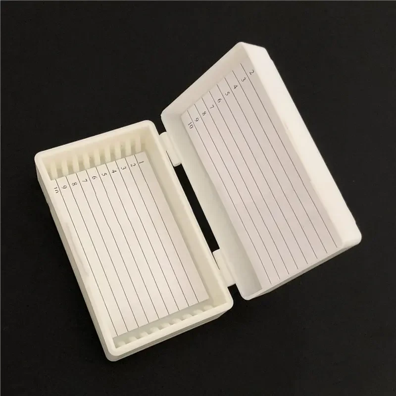

2PCS Random Color Plastic Microscope Slides Box 10pcs Slides Storage Holder Case Boxes Tools