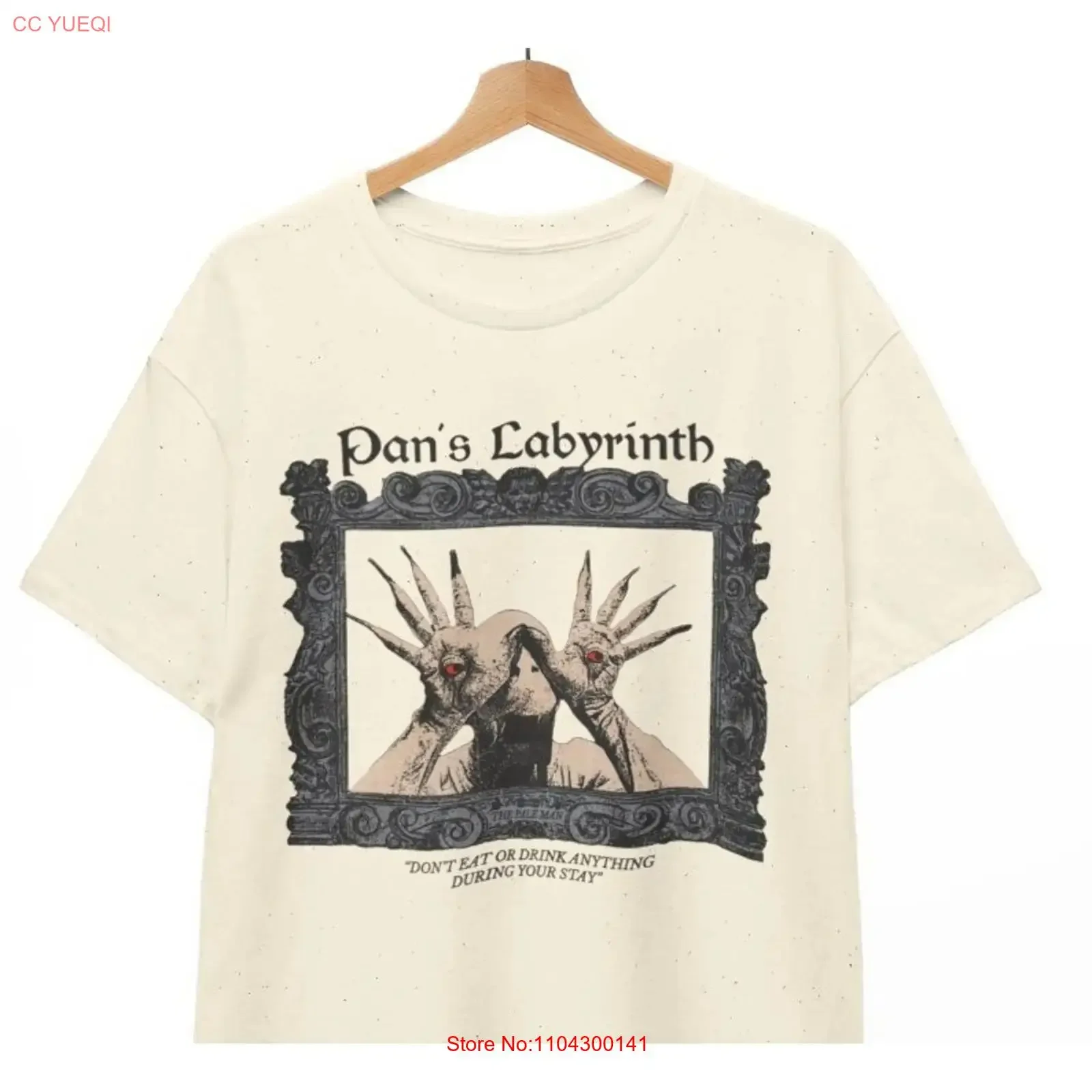 Pan's Labyrinth movie vintage t shirt natural color Pale Man  vintage Washed Unisex streetwear Top For Everyday Wear graphic
