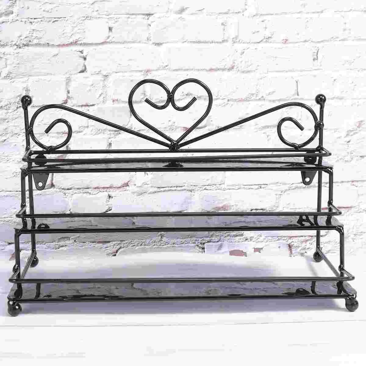 

Metal Nail Polish Organizer Holder Table Nail Posh Dispaly Organizing Rack (Black) Nail Polish Organizer Rack