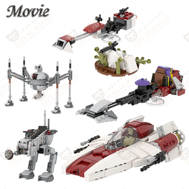 Interstellar Movie Series Creative Building Blocks Spaceship Flying Motorcycle Robot Fighters DIY Children's Toys Birthday Gifts