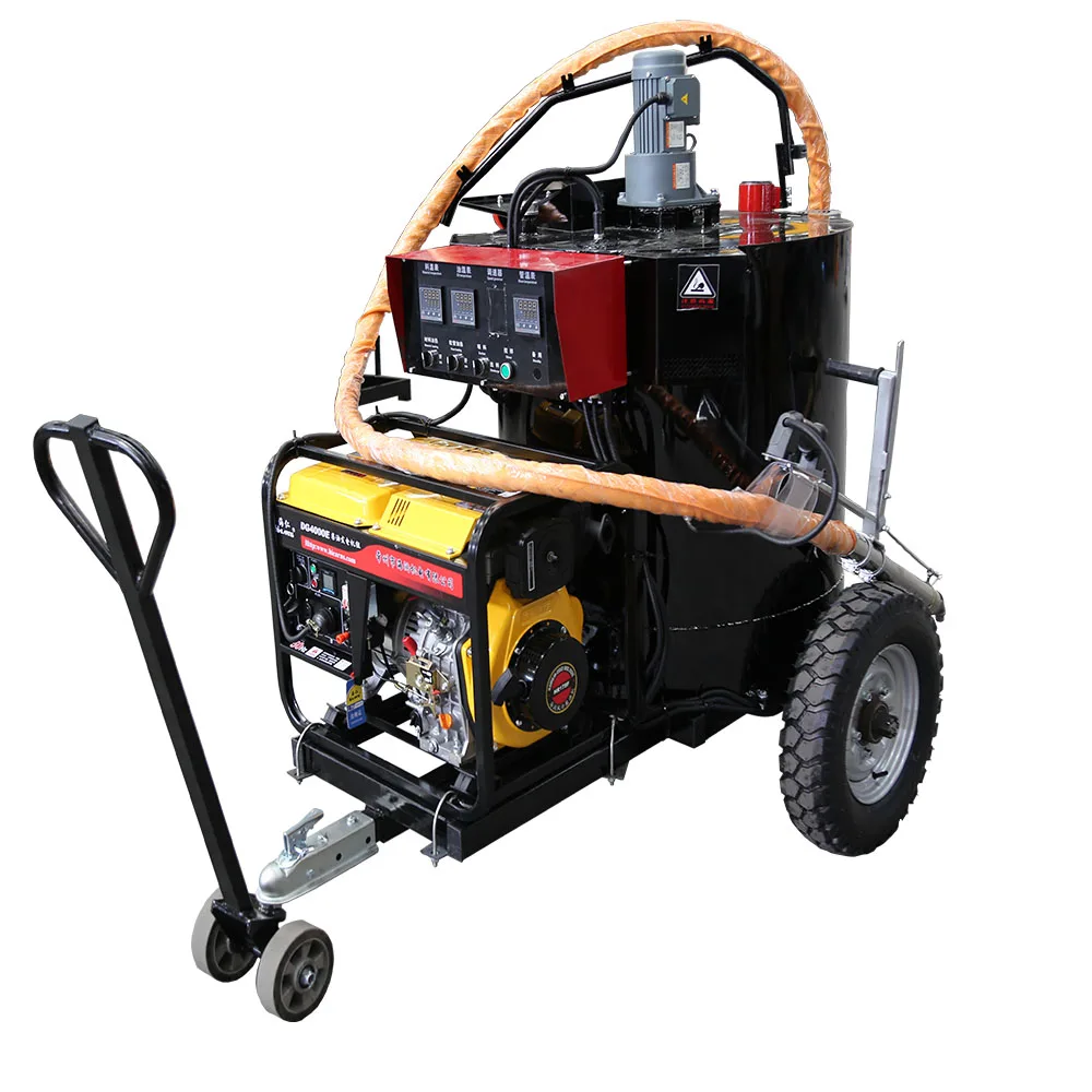 Hand Push 3KW Diesel 200L Hot Asphalt Spraying Machine Bitumen Melter for Road Repair