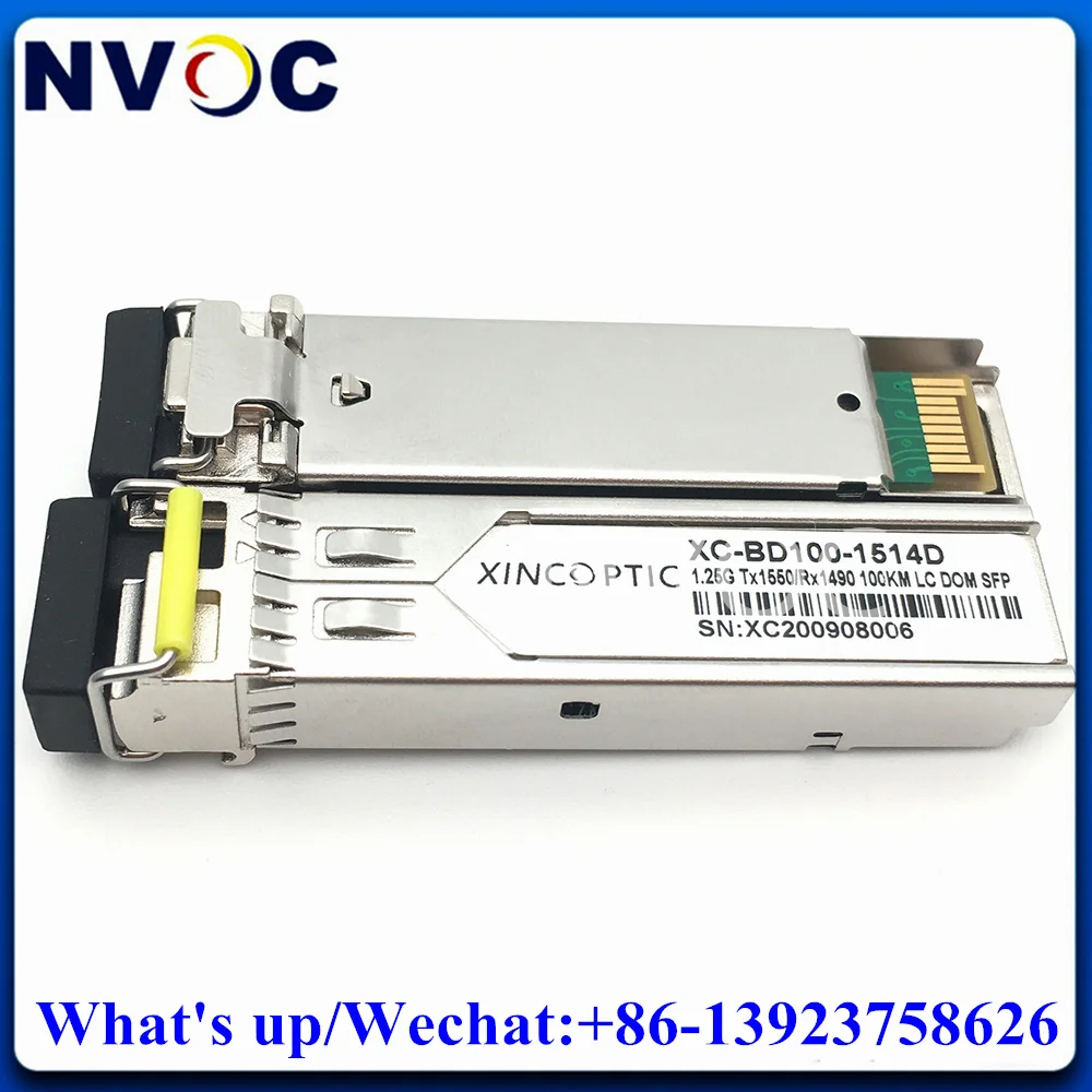 

1.25G BIDI 100KM LC SFP,1000BASE-BX 1G Single Fiber 1490nm/1550nm WDM Transceiver Module Compatible with Cisco/Mikrotik