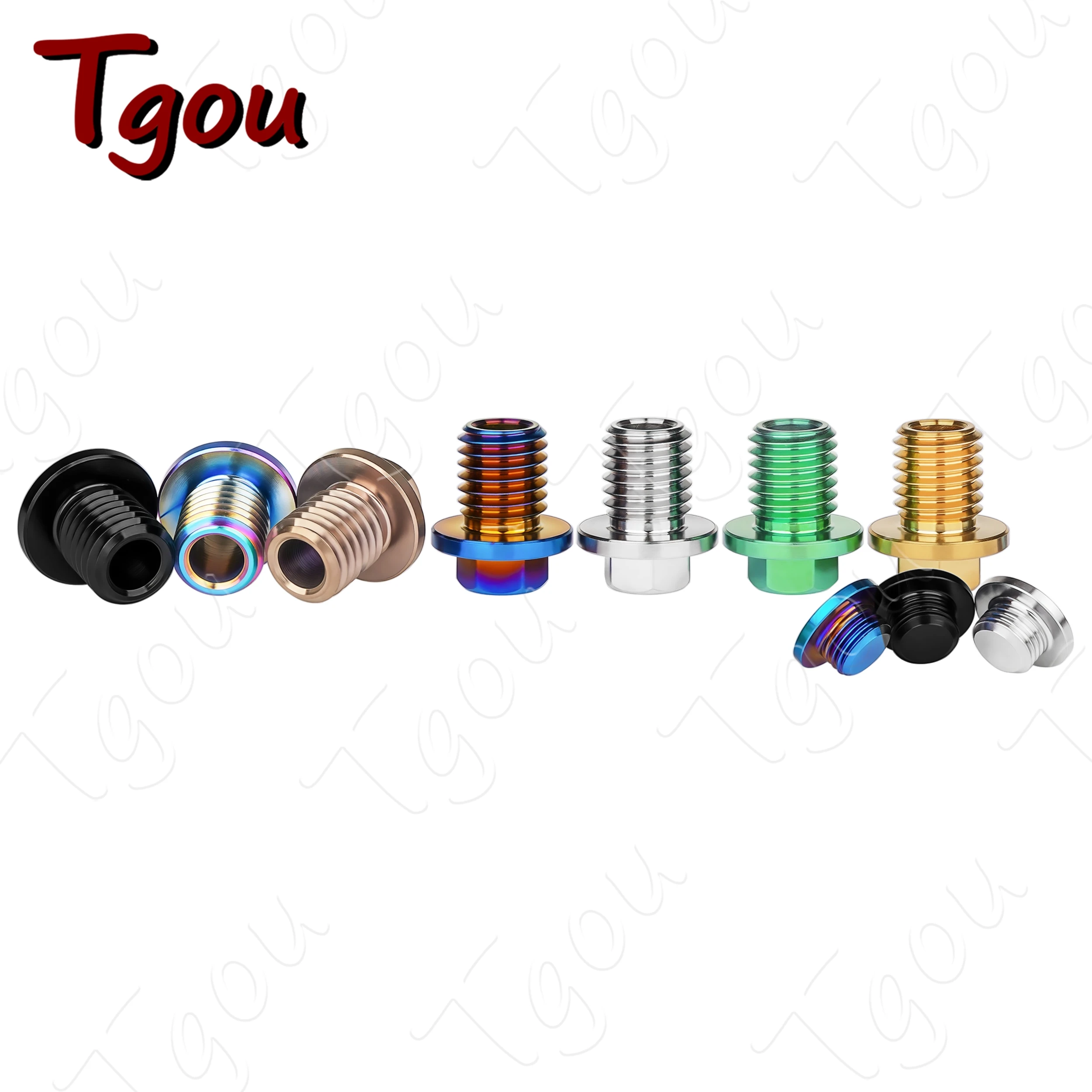 Tgou سبائك التيتانيوم تنزف بولت خرطوم قفل الترباس الطريق دراجة تزييت ميناء المسمار خرطوم قفل المسمار (متوافق مع Shimano)