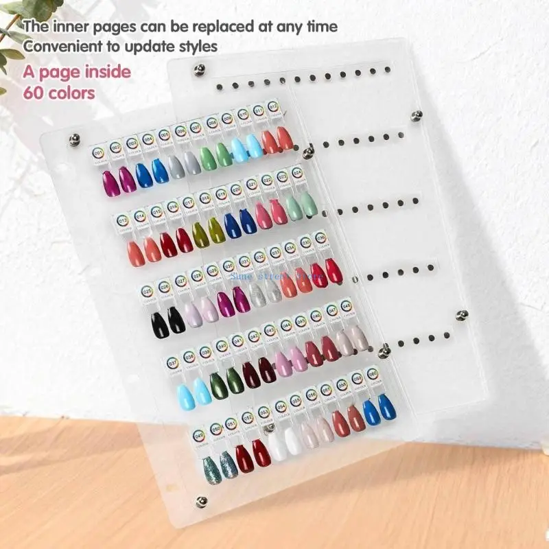 

Съемная магнитная книга образцов ногтей 23GF, органайзер для образцов из АБС-материала для мастеров маникюра и салонов