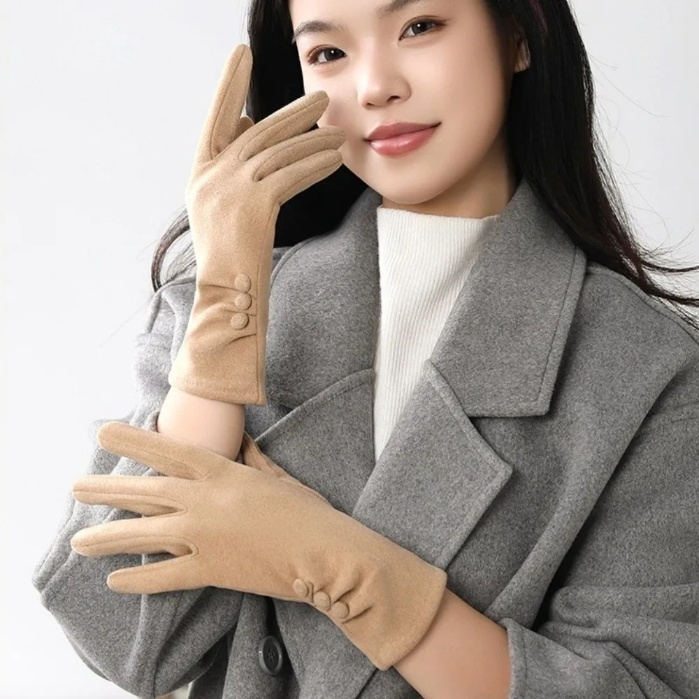 قفازات شتوية دافئة جديدة كاملة الأصابع قفازات شاشة لمس مقاومة للبرد مقاومة للرياح قفازات تزلج أنيقة هدية #1