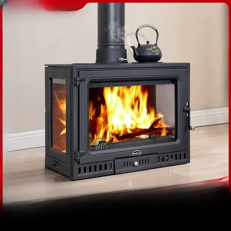 

Cast iron fireplace real fire firewood rural firewood fire heating stove household indoor fireplace villa decorative heating fir