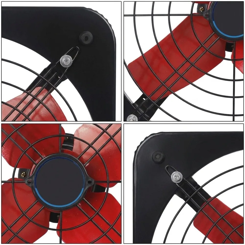 12 Inch Fan Wall Window Type Strong Extractor 1380m³/h Quiet Ventilation Blower For Kitchen Bathroom Workshop HVAC Parts