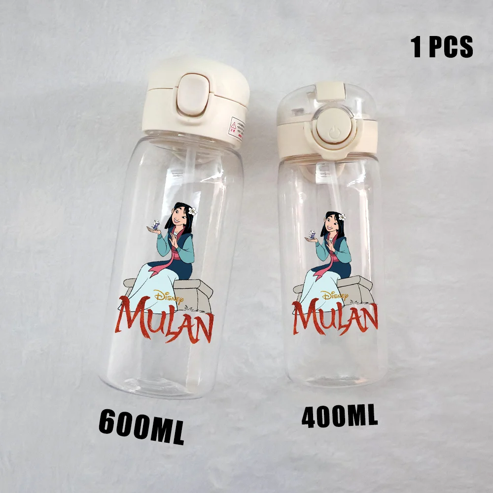 Disney Mulan Animation Movie Children Transparent Outdoor Portable Sports Water Cup Birthday Christmas Gift Mushu CartoonFitness